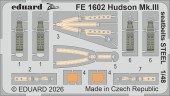 Eduard Accessories FE1602 Hudson Mk.III seatbelts STEEL for ICM 1:48