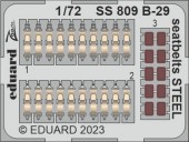 Eduard SS809 B-29 seatbelts STEEL 1/72 HOBBY 2000 / ACADEMY