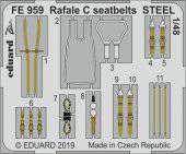 Eduard BIG49219 Rafale C w/khaki seatbelts for Revell 1:48