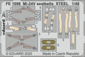 Eduard FE1098 Mi-24V seatbelts Steel for Zvezda 1:48