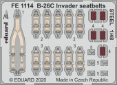 Eduard FE1114 B-26C Invader seatbelts Steel for ICM 1:48