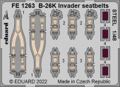Eduard FE1263 B-26K Invader seatbelts STEEL for ICM 1:48