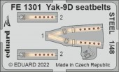 Eduard FE1301 Yak-9D seatbelts STEEL 1:48