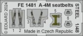 Eduard FE1481 A-4M seatbelts STEEL MAGIC FACTORY 1:48