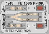 Eduard FE1585 P-40K seatbelts STEEL for Eduard 1:48