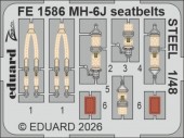 Eduard FE1586 MH-6J seatbelts STEEL for ICM 1:48