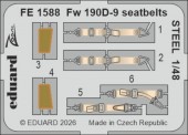 Eduard FE1588 Fw 190D-9 seatbelts STEEL for Miniart 1:48