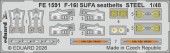 Eduard FE1591 F-16I SUFA seatbelts STEEL (Kinetic Gold edition kit) for Kinetic 1:48