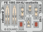 Eduard FE1593 AH-6J seatbelts STEEL for ICM 1:48