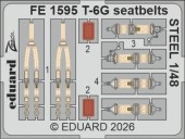 Eduard FE1595 T-6G seatbelts STEEL for Italeri 1:48