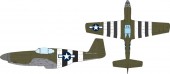Eduard JX354 P-51B US national insignia & D-Day stripes for Eduard 1:32