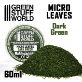 Green Stuff World 8435646501062ES Micro Leaves - Dark Green Mix (15gr)