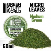 Green Stuff World 8435646501079ES Micro Leaves - Medium green Mix (15gr)