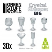 Green Stuff World 8435646507170ES 3D Printed set - Crystal Glasses - Big Cups - 30 pcs