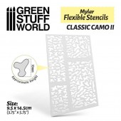 Green Stuff World 8435646510439ES Flexible Stencils - Classic Camo 2 (10mm aprox.)