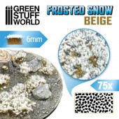 Green Stuff World 8435646512891ES Shrubs TUFTS - 6mm FROSTED SNOW - BEIGE (75 pcs.)