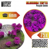 Green Stuff World 8435646525051ES Blossom Tufts - 6 mm - self-adhesive - Purple Flowers - 75 pcs.