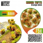 Green Stuff World 8435646525136ES Shrub Tufts - 6 mm - self-adhesive - Orange - 75 pcs.