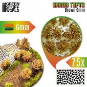 Green Stuff World 8435646525143ES Shrub Tufts - 6 mm - self-adhesive - Brown - 75 pcs.