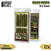 Green Stuff World 8435646529486ES Grass Strips 12 mm - Dry Green - 12 pcs.