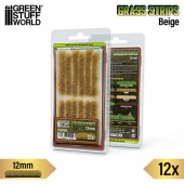 Green Stuff World 8435646529493ES Grass Strips 12 mm - Beige - 12 pcs.