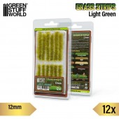 Green Stuff World 8435646529523ES Grass Strips 12 mm - Light Green - 12 pcs.