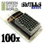 Green Stuff World 8436554363438ES Resin Skulls, for scales 1:52, 1:48, 1:35 (100 pcs.)