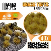 Green Stuff World 8436554363483ES Grass TUFTS - 12mm self-adhesive - BEIGE