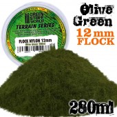 Green Stuff World 8436574504477ES Static Grass Flock 12mm - Olive Green (280 ml)