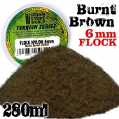 Green Stuff World 8436574508109ES Static Grass Flock 6 mm - BURNT Brown (280 ml)