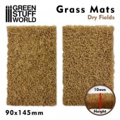 Green Stuff World 8436574508390ES Grass Mat Cutouts - Dry Fields (size: 90x145mm height: 10mm) - 2 pcs.
