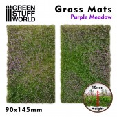 Green Stuff World 8436574508413ES Grass Mat Cut-Outs 90x145mm PURPLE MEADOW 10mm (2pc)