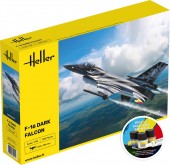 Heller 35411 STARTER KIT F-16 Dark Falcon 1:48