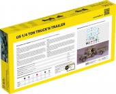 Heller 57105 STARTER KIT US 1/4 Ton Truck 'n Trailer 1:35