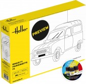 Heller 58700 STARTER KIT Renault 4 Fourgonette F4 1:24