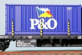 HGD 40031 Vagon platforma Rgs cu 2 containere 20' P&O, CFR Marfa, epoca VI