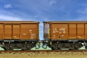 HGD 45100 Set vagoane gondola Eacs (varianta originala), CFR, epoca IV