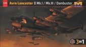 HongKong Model 01E012 Avro Lancaster B Mk.I / Mk.III /Dambuster 3 in 1 1:32