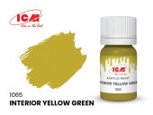 ICM 1065 GREEN Interior Yellow Green bottle 12 ml 