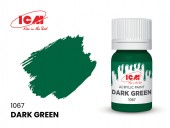 ICM 1067 GREEN Dark Green bottle 12 ml 