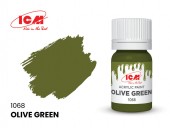 ICM 1068 GREEN Olive Green bottle 12 ml 