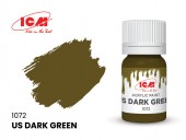 ICM 1072 GREEN US Dark Green bottle 12 ml 