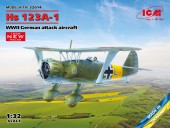 ICM 32014 Hs 123A-1, WWII German attack aircraft (100% new molds) 1:32