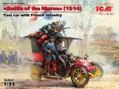 ICM 35660 Battle of the Marne 1914,Taxi car with French Infantry 1:35