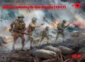 ICM 35703 British Infantry in Gas Masks 1917 4 Figures 1:35