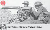 ICM 35713 WWI British Vickers MG Crew Vickers MG & 2 Figures 1:35