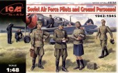 ICM 48084 1:48 Soviet Air Force Pilots and Ground Personnel (1943-1945) (7 figures)