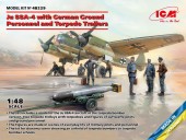 ICM 48229 Ju 88A-4 with German Ground Personnel and Torpedo Trailers 1:48