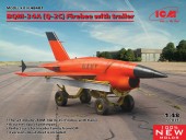 ICM 48401 1:48 ВQM-34А (Q-2С) Firebee with trailer  (1 airplane and trailer)