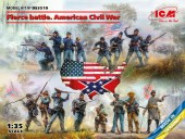 ICM DS3519  Fierce Battle American Civil War - Union Infantry #1, Union Infantry #2, Confederate Infantry #1, Confederate Infantry #2 1:35